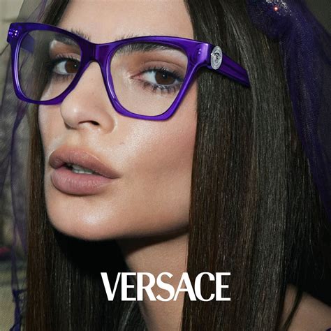 versace sunglasses clear frame|Versace eyeglass frames with rhinestones.